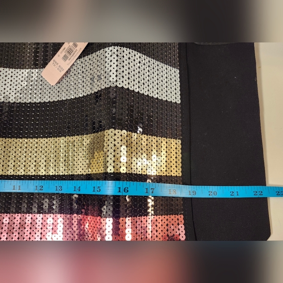 Victoria's Secret Large Tote Duffle Travel Bag Sequins Gold Pink 13" X 22" - Picture 2 of 6